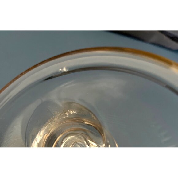 Jeannette Glass Pheasant Candleholder Gold Trim 1950’s 2 1/2”x 6 1/2” - Picture 6 of 6